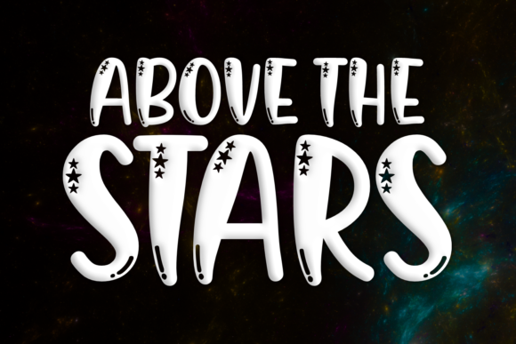 Above the Stars: A Cosmic Font for Creative Expression