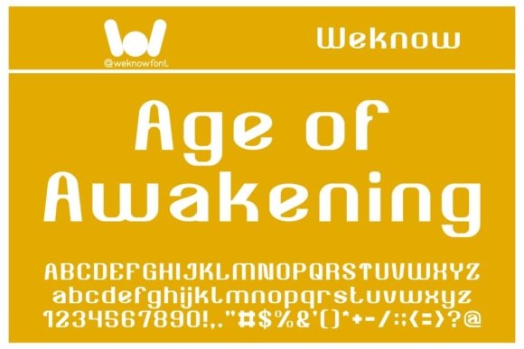 Age of Awakening: A Bold Font for Creative Power