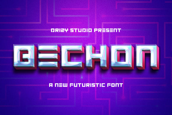 Bechon: A Futuristic Display Font for Modern Design
