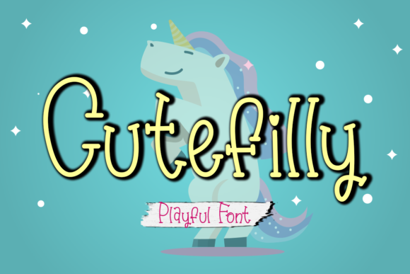 Cutefilly: A Cute and Funny Display Font