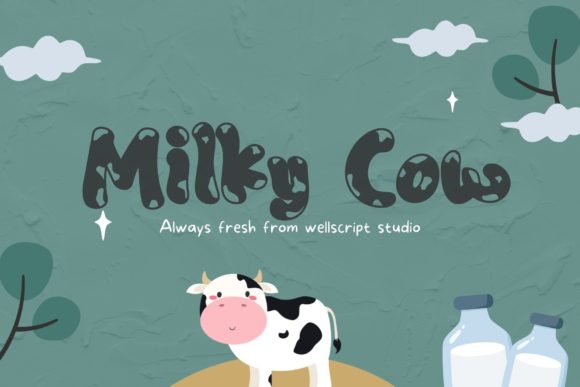 Discover the Charm of Milky Cow Font