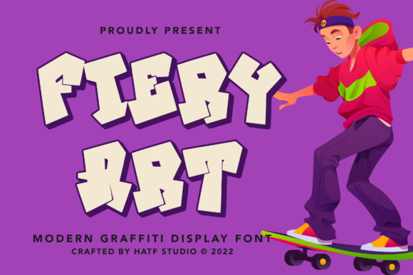 Fiery Art – Modern Graffiti Display Font: A Bold Expression of Freedom