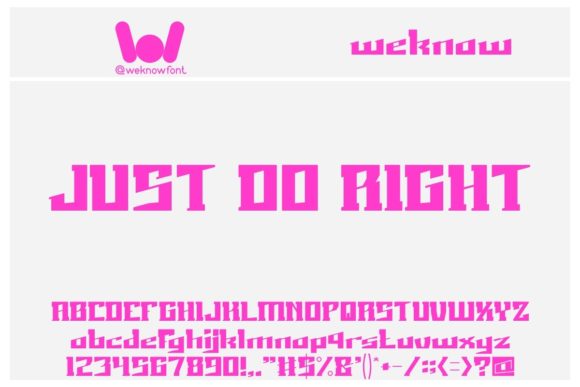 Just Do Right: A Quirky, Versatile Display Font for Creative Professionals