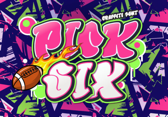 Pick Six: A Bold, Graffiti-Styled Font for Street Art and Modern Design